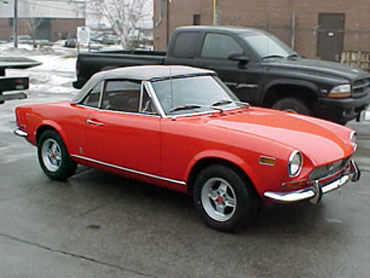 Orange Fiat Spider Complete Restoration